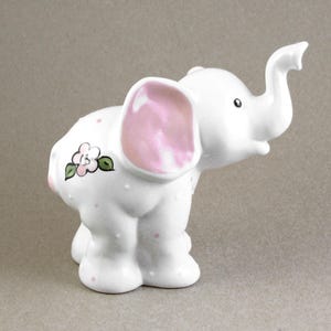 Elephant Cake Topper // Ceramic Elephant in Pink for Girls
