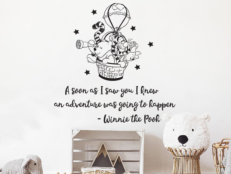 Classic Winnie The Pooh Wall Decals Quotes As Soon As I Saw Etsy