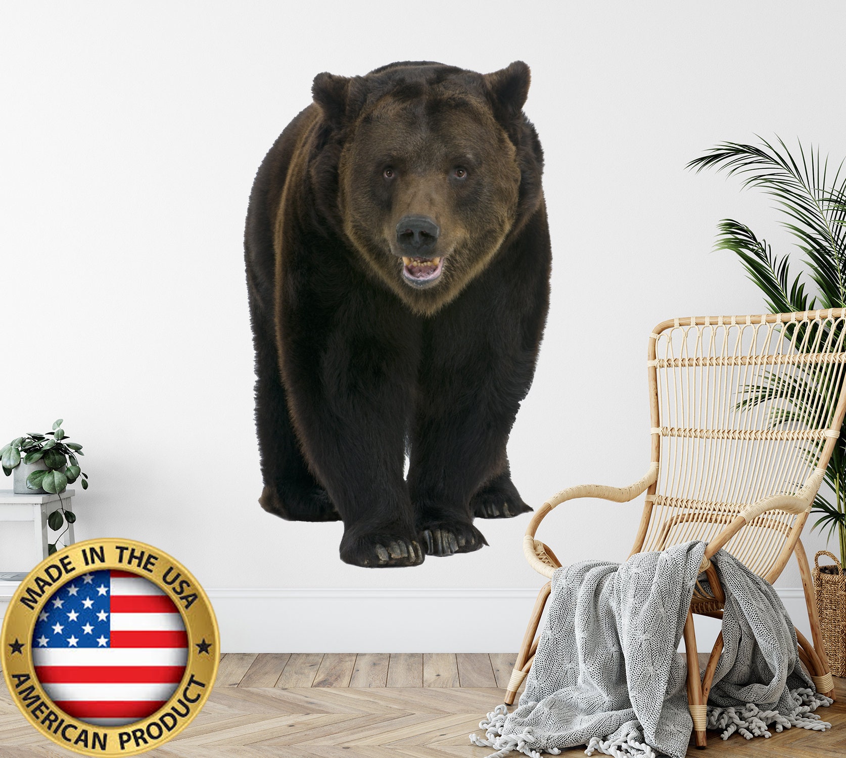 Bear Wall Decal. Animals Wall Stickers. Woodland Themed Decor. Etsy