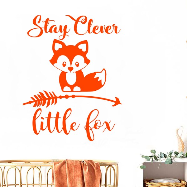 Fox Wall Decal Etsy