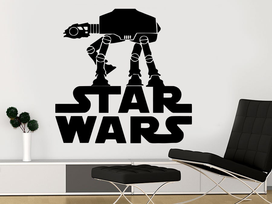 Wall Decal Star Wars Logo ATAT Walker Vinyl autocollant Etsy