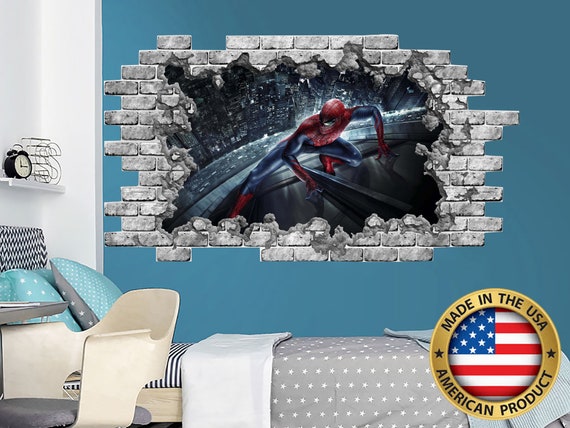 3D Effect Window SPIDERMAN WALL STICKERS decorative sticker 64