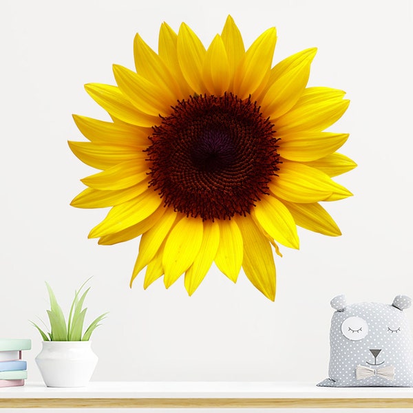 Sunflower Wall Decal Etsy