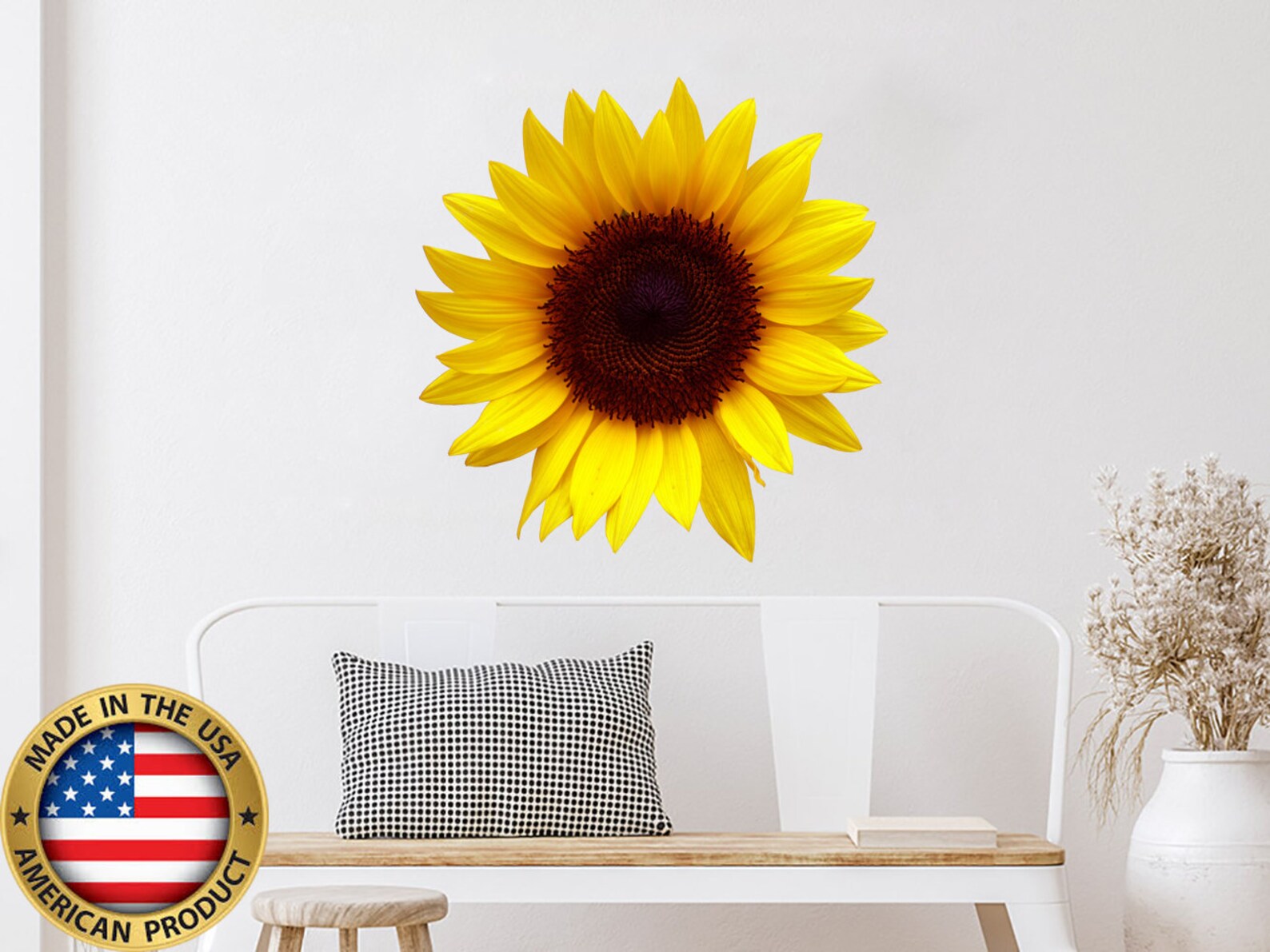 Sunflower Wall Decal. Flower Vinyl Sticker. Sunflower Murals. Etsy