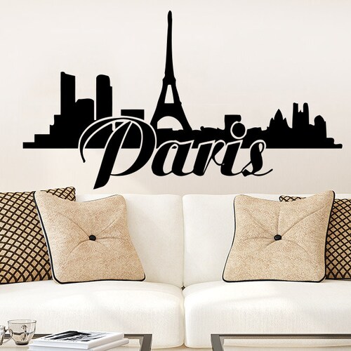 Eiffel Tower Decal Paris Wall Decor Parisian Wall Art Etsy