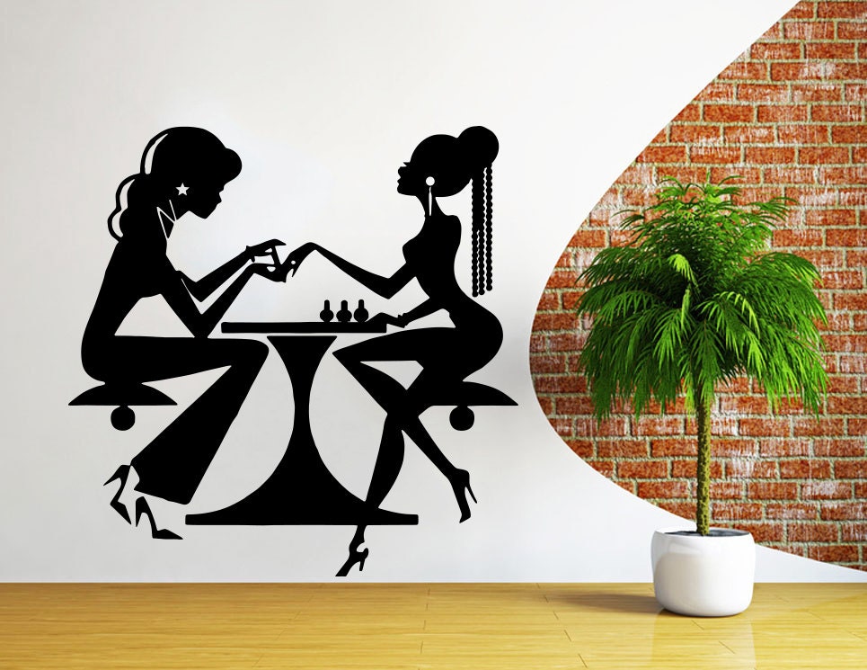 Wall Decals Beauty Salon Nail Art Manicure Vinyl Decal Etsy