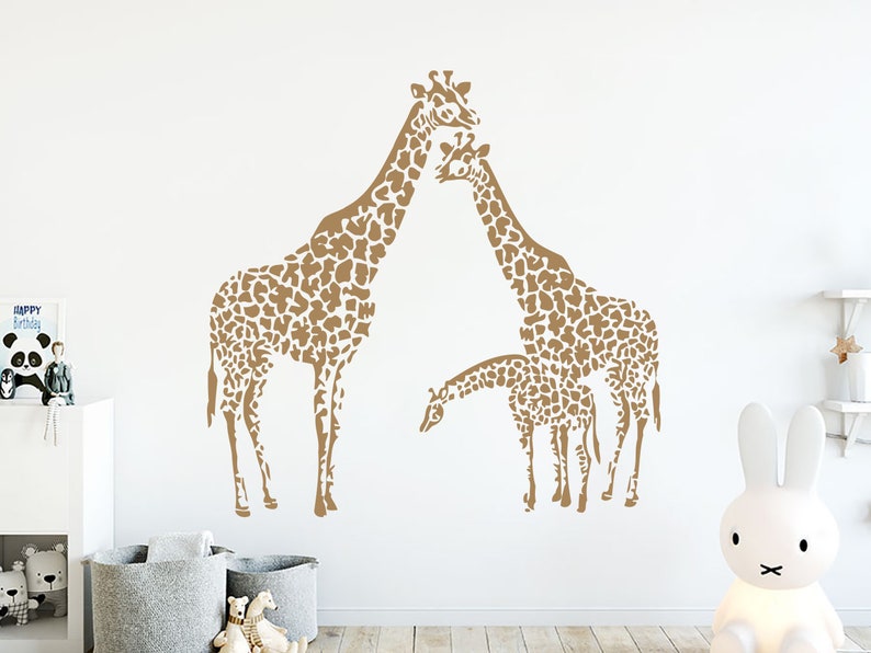 Family Of Giraffes Wall Decals Animals Vinyl Sticker Living Room Decor Baby Kids Home Nursery Ns923
