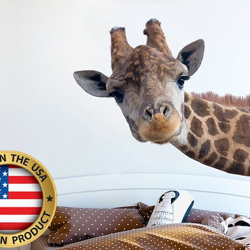3D Giraffe Wall Decal. Giraffe Nursery Decals. Safari Themed Etsy
