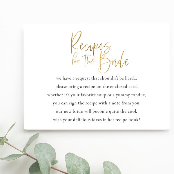 Recipe for the Bride - Etsy