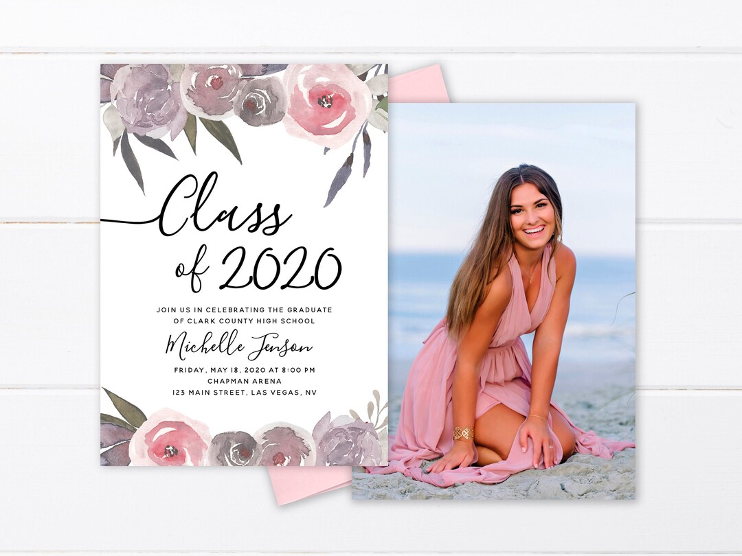 College Graduation Announcement, Graduation Party Invitation, High