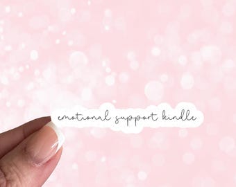 Emotional Support Kindle Sticker: Bookish Vinyl Decal