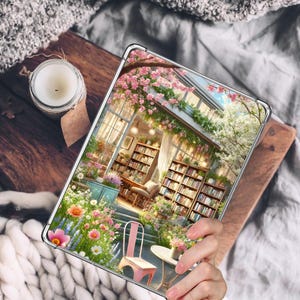 Floral Bookshop Kindle Insert: Holographic or Matte Finish