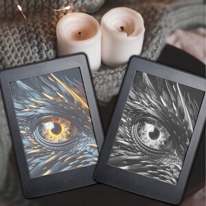 Kindle Lock Screen Farbe | Kindle Tapete | Benutzerdefinierte E-Pub Gebrauchsfertig | E-Reader Sperrbildschirm | Kindle Paperwhite | Drachenauge Bildschirmschoner
