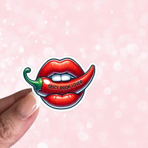 Spicy Mouth Sticker | Smutty Bookish Vinyl Sticker | Romance Reader Kindle Decal | Spicy Book Lover Gift | Dark Romance Sticker | Book Gift