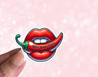 Spicy Book Lover Vinyl Sticker: Smutty Romance Reader Decal