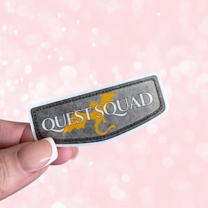 Fourth Wing Vinyl Sticker: Quest Squad Dragon Decal