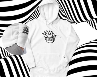 Ween Boognish Embroidered Hoodie: Custom Text Sleeve, Unisex Sweatshirt