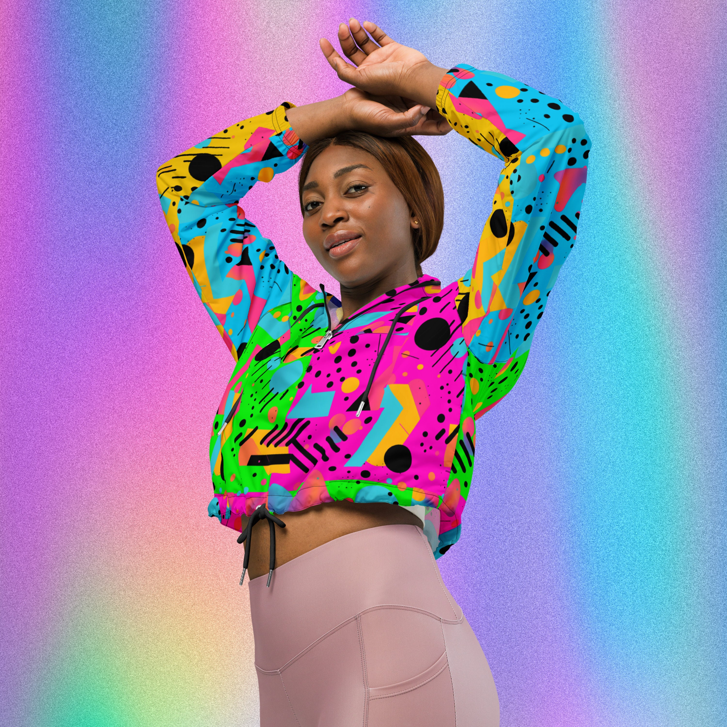 Neon green crop jacket deals