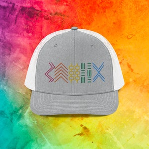 Billy Strings Rainbow Trucker Cap, BMFS Hat, 2 Color Options - Gray/White, Gray/Black, Concert Lover Gift for Bluegrass Fan Festival Wear