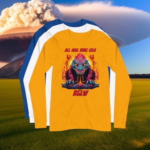 All Hail King Gila Unisex Long Sleeve Tee, King Gizzard and the Lizard Wizard Shirt, KGLW T-Shirt, Fall Concert Gift, Sizes(XS to 2XL)