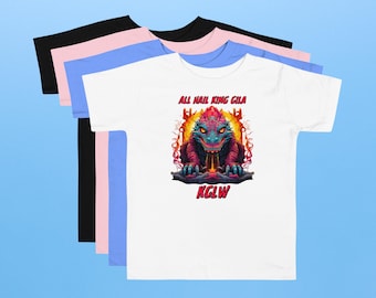 King Gizzard Toddler Tee: All Hail King Gila, Bella Canvas Cotton Shirt