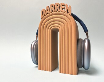 Custom Name Arc headphone stand, Christmas Gift, Tech accessories, Husband Gift, personalized gift, Gamer gifts, DJ Gift, Game tag