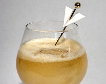 Paper Plane Reusable Cocktail Picks | Modern Drink Stirrers | Aviation Bar Decor | Cocktail Garnish | Bar Accessories