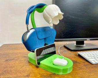 Lily of the Valley Flower Headphone Stand: May Birth Flower Desk Organizer, Christmas Gift, Birthday Gift