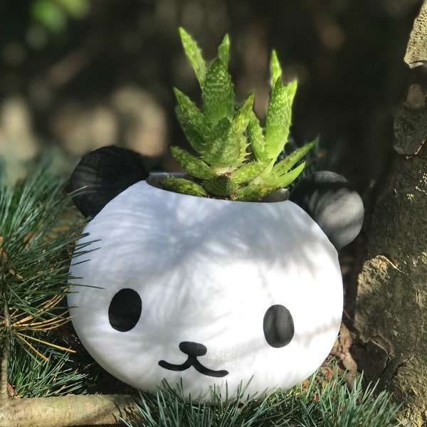 Panda Planter, Panda gifts, Mother’s Day Gift, Panda Pot, Mama bear, Panda decor, bear planter Panda bear, Garden, Office decor for women