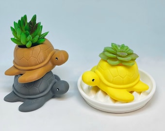 Sea Turtle Succulent Planter: Desk Decor, Turtle Lover Gift