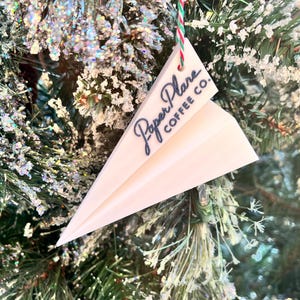 Custom Paper Plane Christmas Ornament: Aviation Home Decor