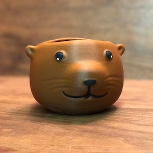 Otter Planter, Sea Otter Gift, Otter Lover Decor, Desk Plant Pot, Gift for Dad or Husband, Teacher Appreciation, Animal Planter,Holiday Gift