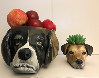 Meow3D Fruit Bowl, Mother’s Day Gift, Dog Mom, 12 inches, Custom Dog - Dog Gift -Dog Lovers gift