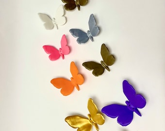 3D Butterfly Wall Decor Set – Colorful Butterfly Wall Art, Nursery Decor, Girls Room Decor, Modern Wall Sculpture, 3D Printed Wall Decor