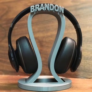 Custom Name headphone stand, Tech accessories, Personalize Tech, Gifts for man, Game Girl, Gamer gifts,Birthday Gift, DJ Gift, Game tag image 2