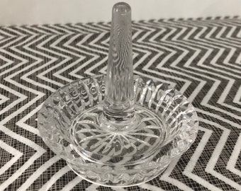 Silver and crystal jewelry dish