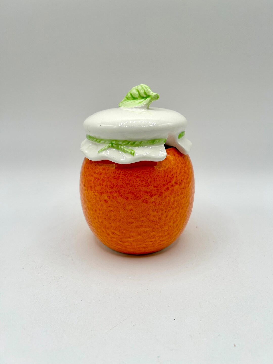 Vintage Jam Pot Ceramic Jam Pot Orange Jam Pot Orange Etsy