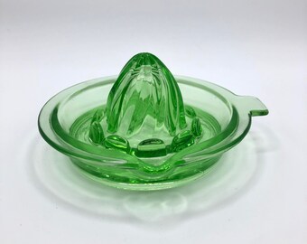vintage glass orange lemon citrus juicer depression glass art deco vintage glass orange lemon citrus juicer depression glass art deco