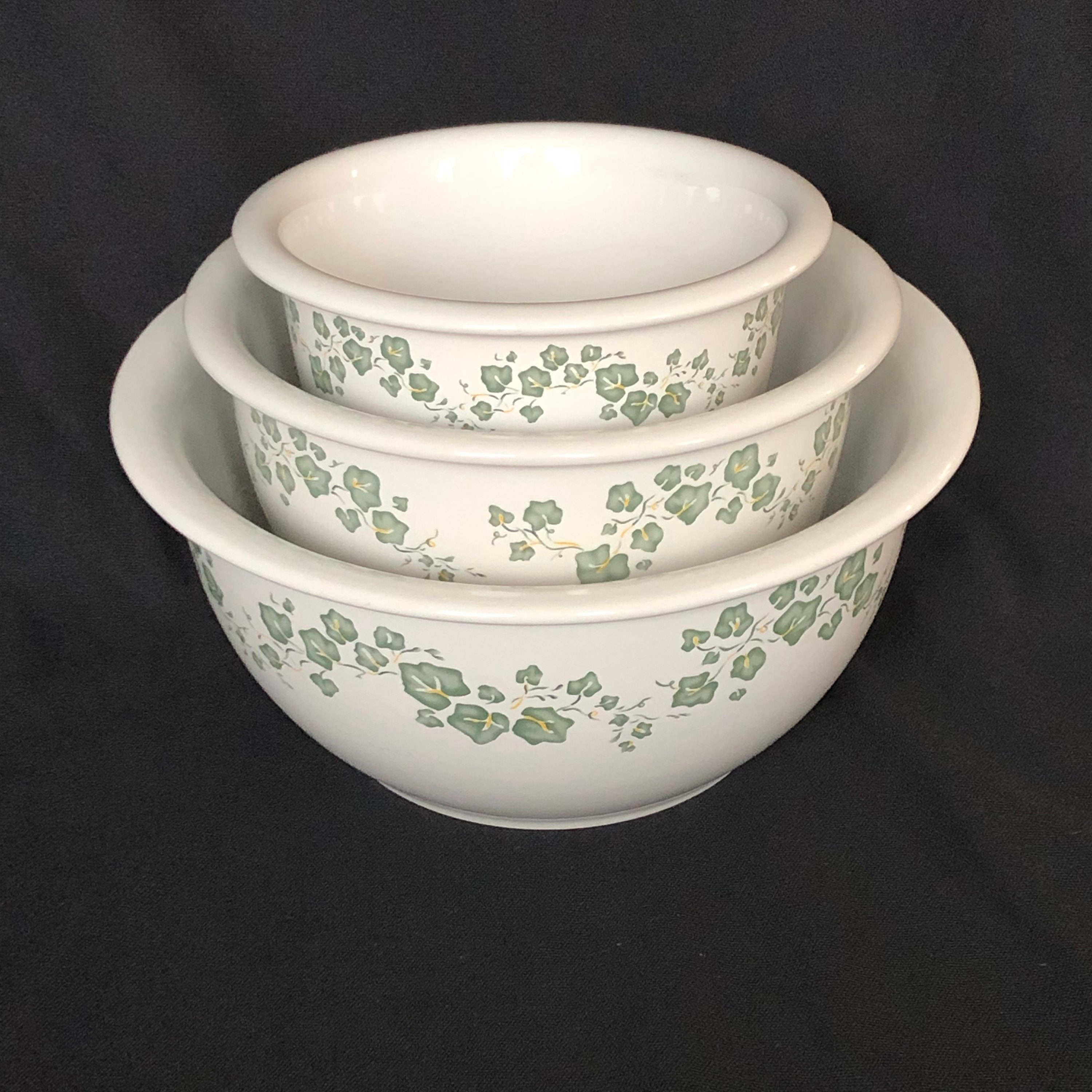 Vintage Corelle Callaway Coordinates Ivy Mixing Bowl Set Etsy