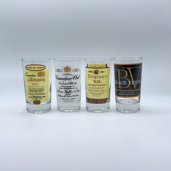 Canadian Club Whiskey Glasses Etsy