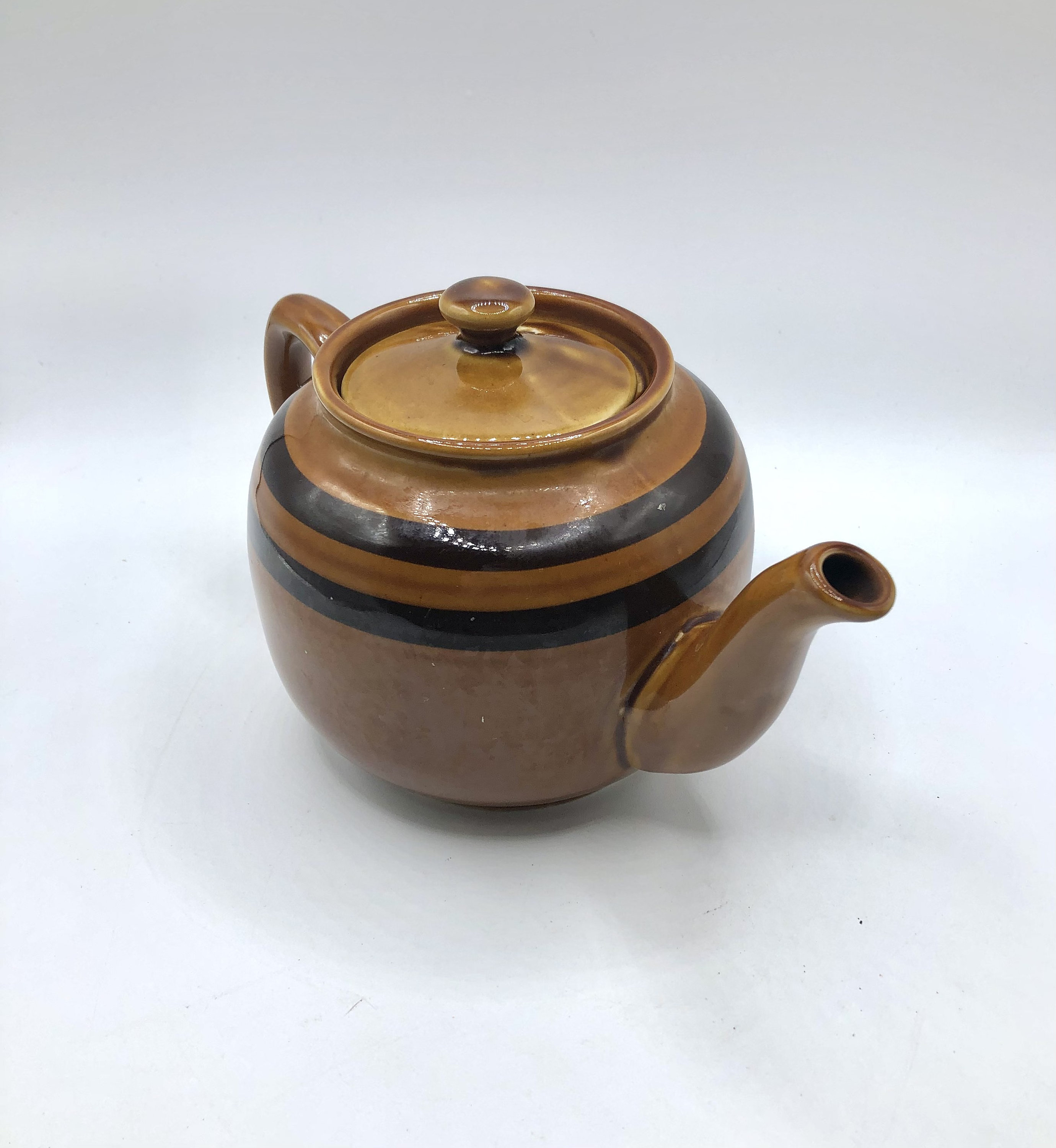 Vintage Sadler Teapot Brown Betty Teapot Brown Banded Etsy