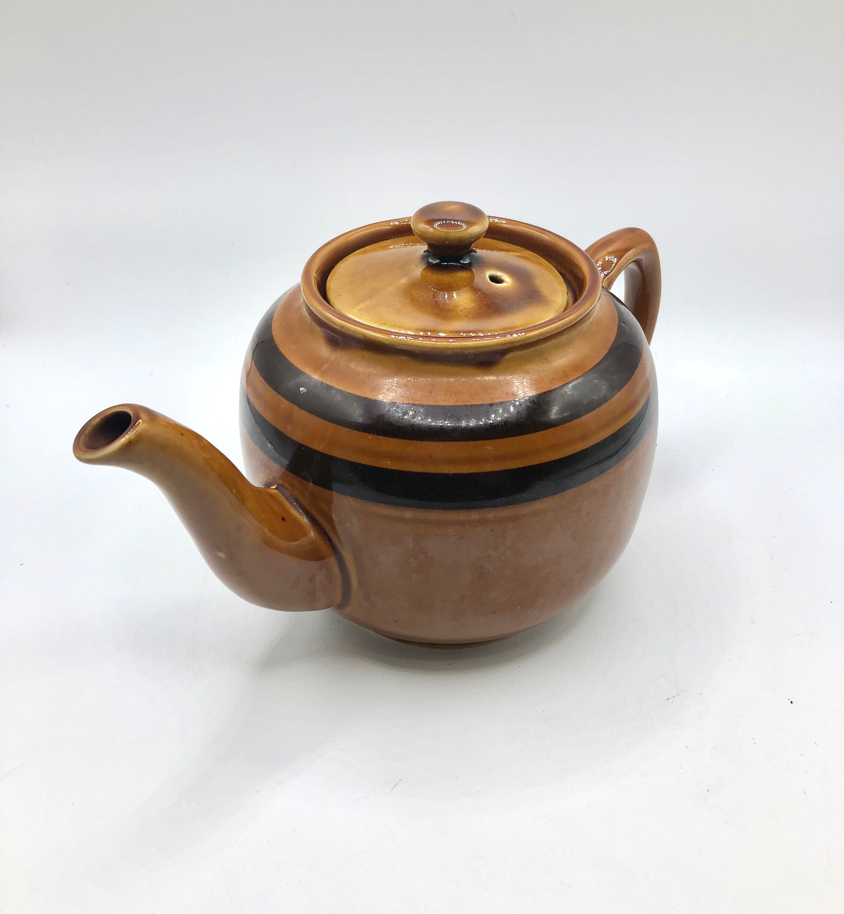 Vintage Sadler Teapot Brown Betty Teapot Brown Banded Etsy
