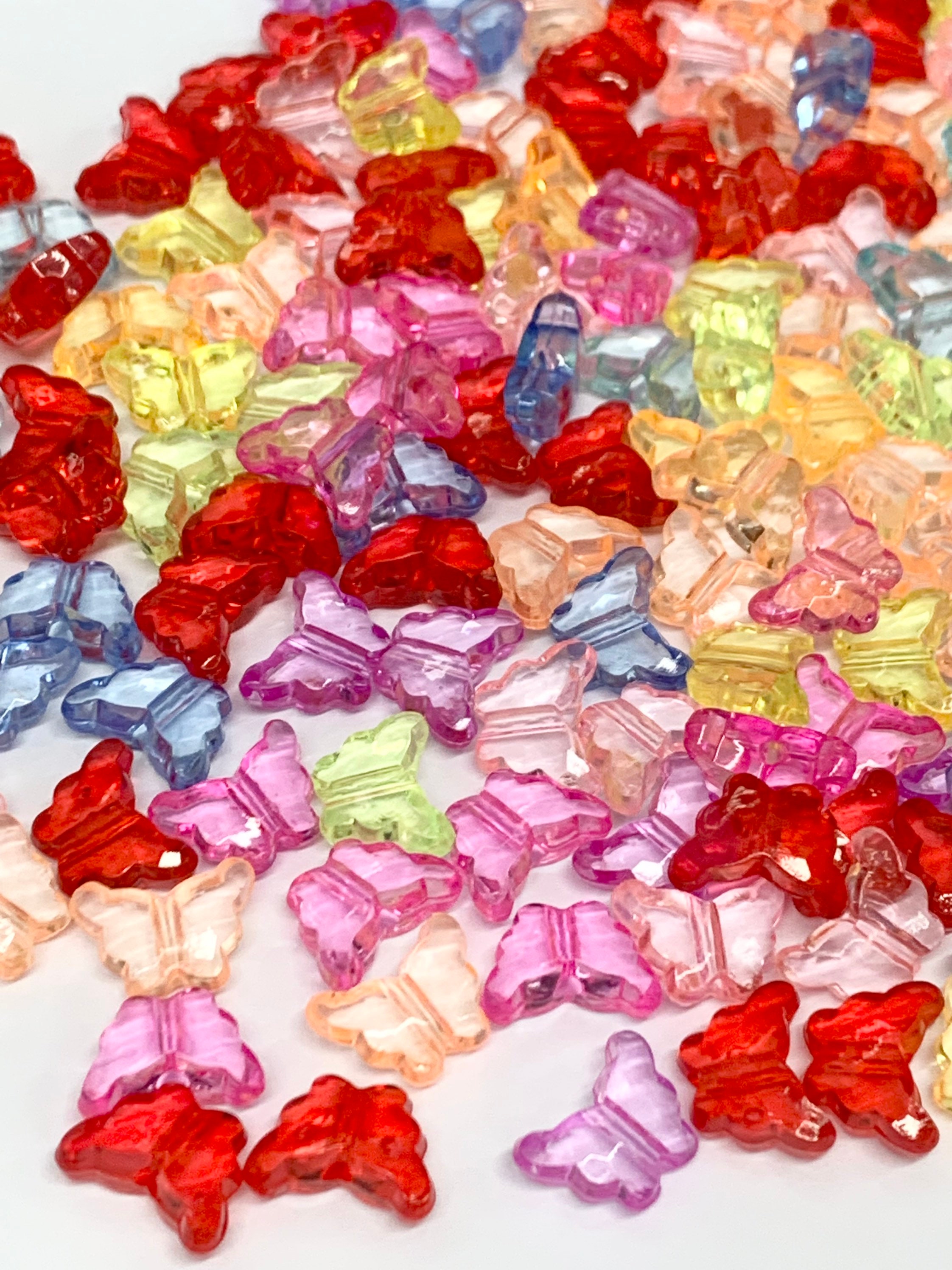 Rainbow Butterfly Beads/40 Beads Etsy