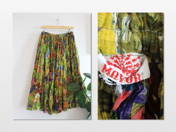 MAYUR Parrot tropical Graphic Print Skirt