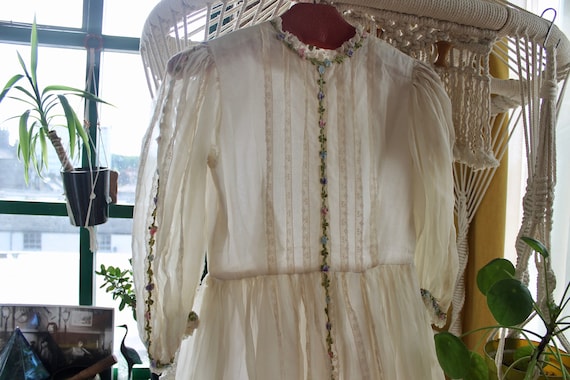 Gina Fratini White Voil Dress