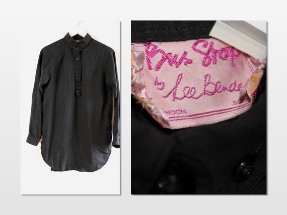 Lee Bender Bus Stop Black Penny Collar Shirt