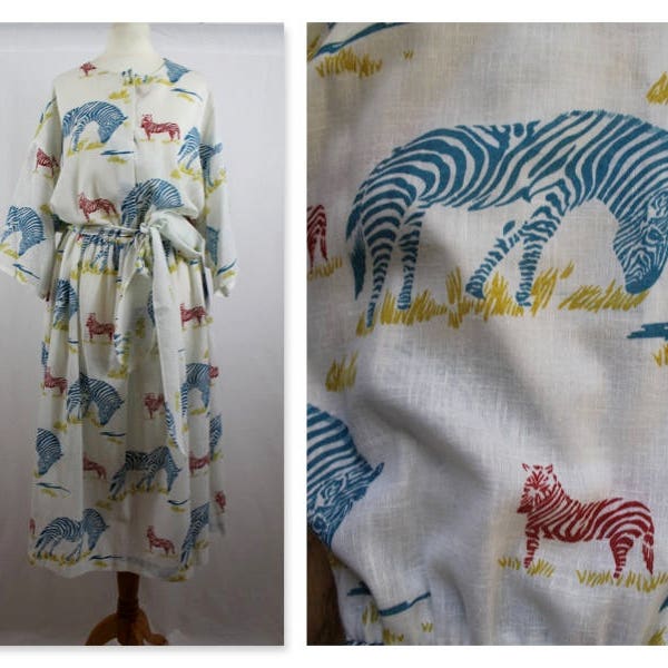 Quirky Zebra Print Day Dress size 14