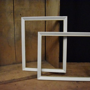 Vintage Wood 8X10 Frames, Cream 8X10 Wood Frame, Bookshelf Styling Frames