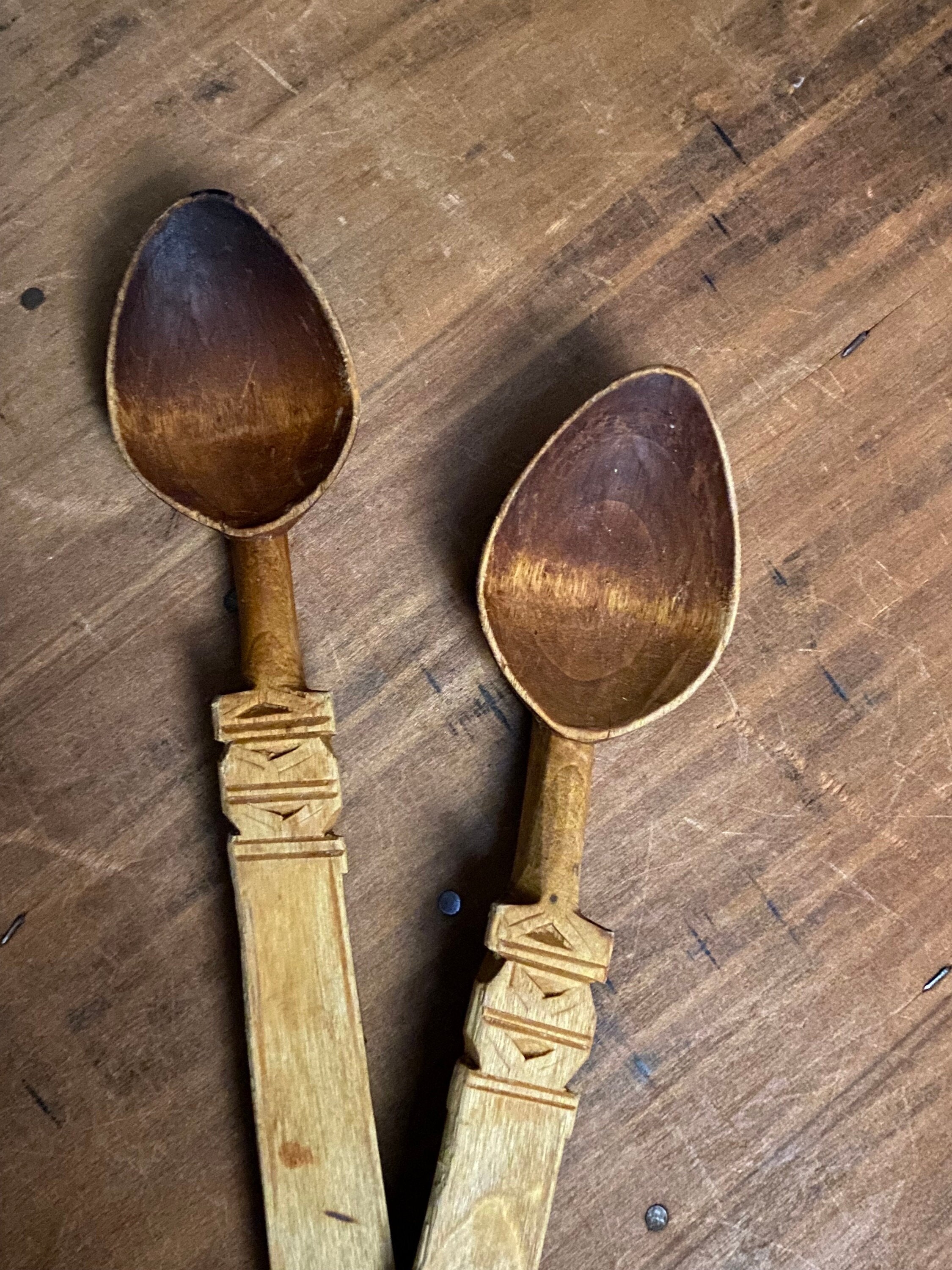 Vintage Hand Carved Wooden Spoons Vintage Wooden Spoons Vintage Decor