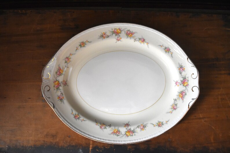 Eggshell Georgian Homer Laughlin Platter Vintage Platter Oval Platter Countess Homer Laughlin Platter Homer Laughlin Platter